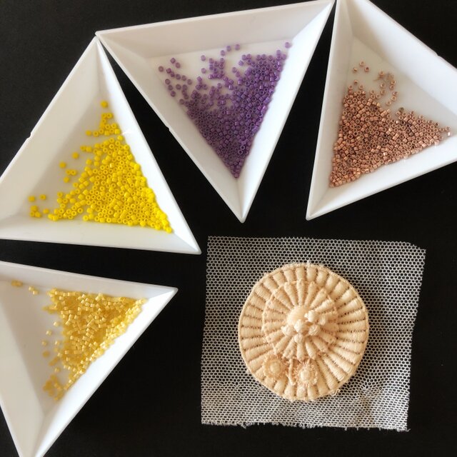 workshop「春の花ブローチ_1」