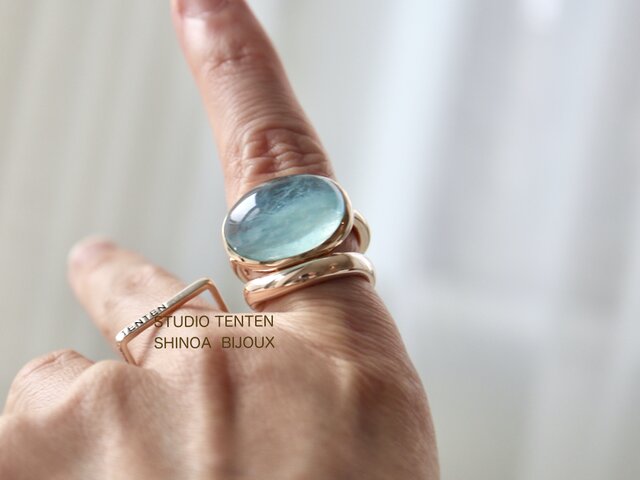 STUDIO TENTEN SHINOA BIJOUX リング（morganaiteのchampage
