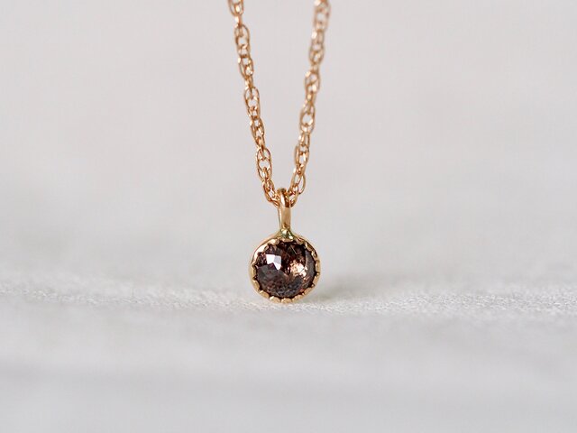 願い事のネックレス Brown Marbleの画像1枚目