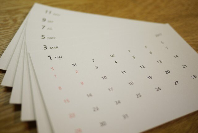 卓上カレンダー 17年リフィル Iichi ハンドメイド クラフト作品 手仕事品の通販
