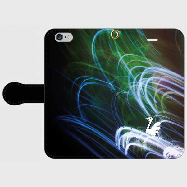 「光と白鳥」 手帳型スマホケースの画像1枚目
