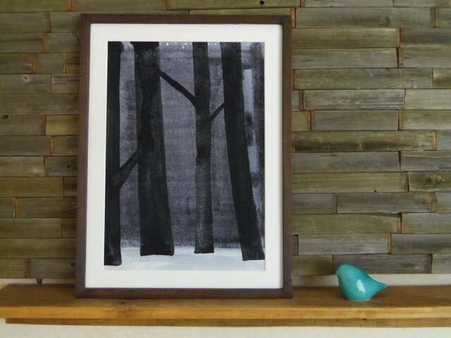 ゆる絵 Dusky forest A3 + 額の画像1枚目