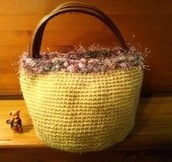 シックで大人な秋色ファーの麻ひもバッグ Iichi ハンドメイド クラフト作品 手仕事品の通販