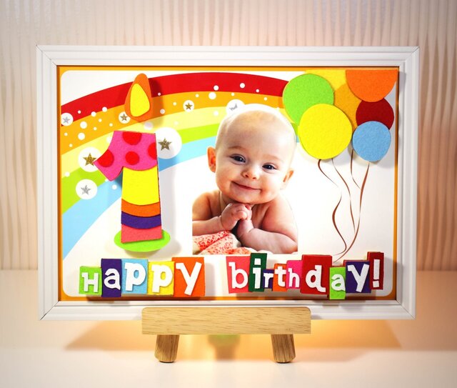★誕生日★Baby 3 D Photo ART~バースデーボード・ベビーポスター~の画像1枚目