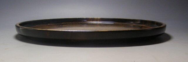 栃拭き漆丸盆 栃縮杢造り丸盆 拭き漆仕上げ | iichi 日々の暮らしを心地よく