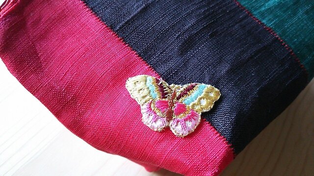 【新品】韓国　手縫い　ポジャギ　麻(モシ) ポジャギ（韓国モシ×古更紗×古麻）／umeki pojagi | somushi webshop