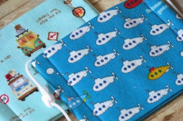 子供マスク小学生低学年 潜水艦 車 2枚セットの画像1枚目
