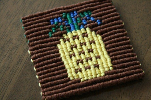 漂白剤が使えるマクラメ パイナップルのコースターの画像1枚目