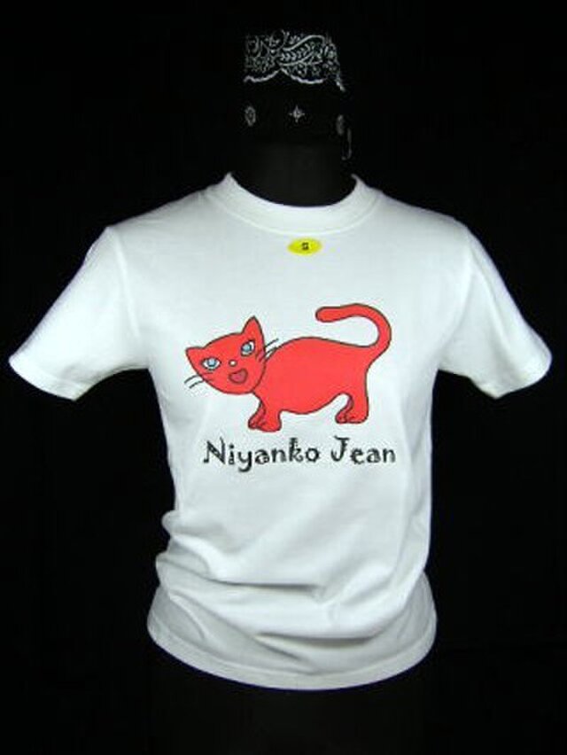 オリジナルデザイン 赤色の猫のtシャツ 新品 Iichi ハンドメイド クラフト作品 手仕事品の通販