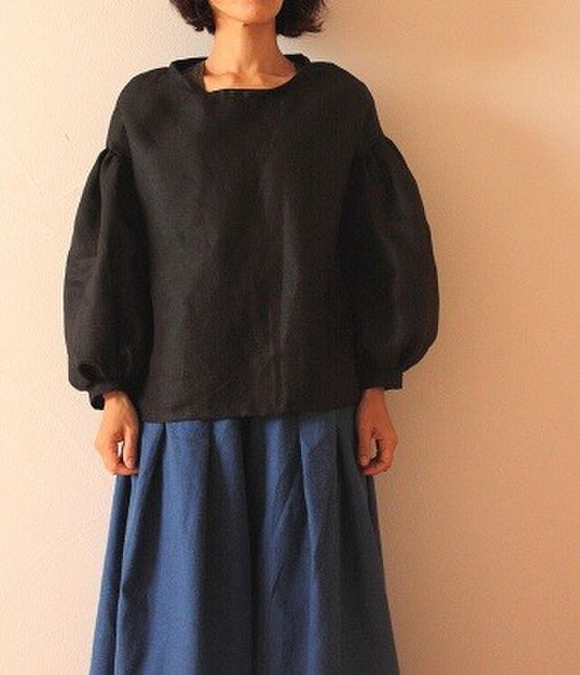 リネン　バルーンスリーブ ブラウス