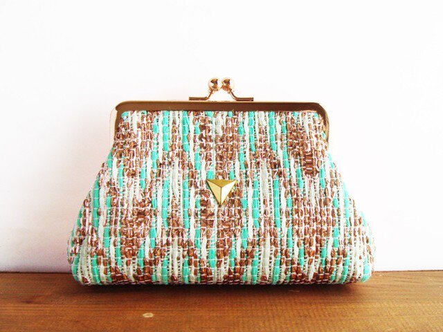 【角丸L Pouch】 "MALHIA KENT"FANCY TWEED/16-PL014の画像1枚目