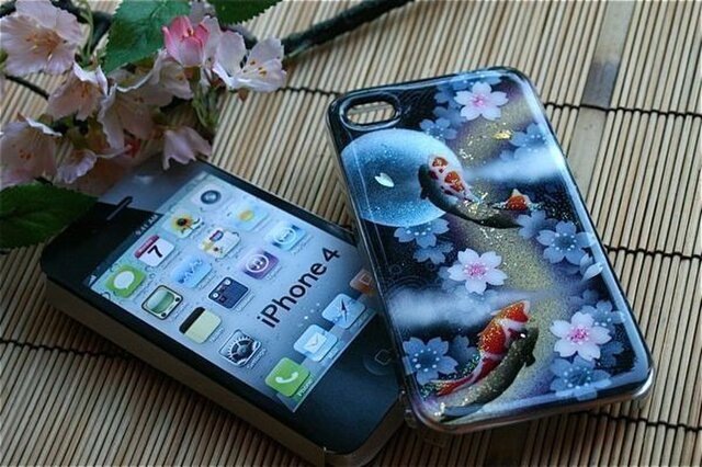 【送料無料】匠の技!和柄iPhone5ケース「阿」の画像1枚目