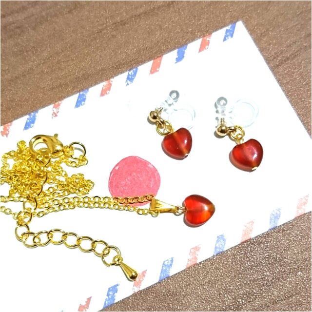maimai様★専用 Love&レッドアゲートの画像1枚目