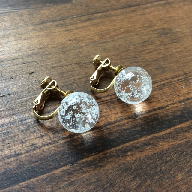 bubble drops earring【ガラスイヤリング】の画像1枚目