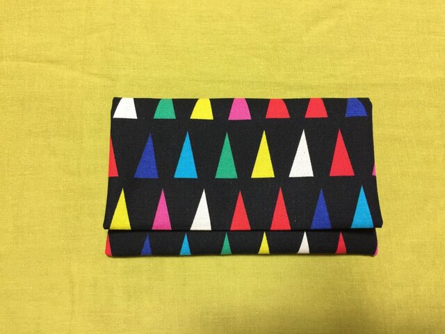 懐紙、通帳いれ flag blackの画像1枚目