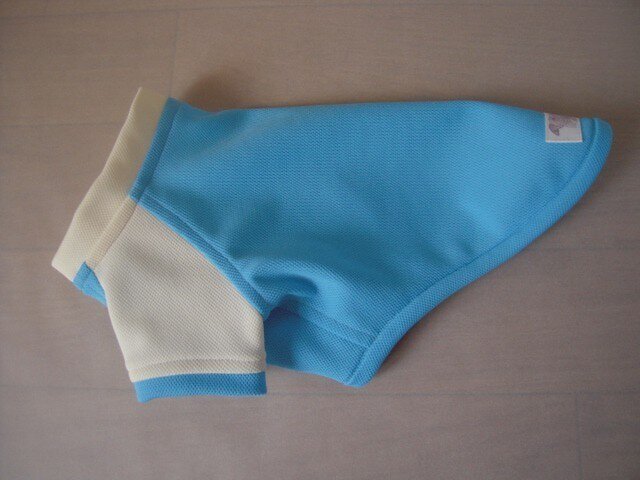 犬服 小型犬用ラグランTシャツ(水色＆白) | iichi 日々の暮らしを