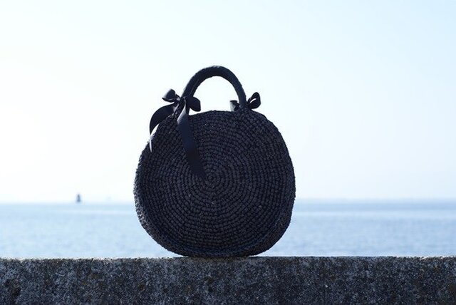 SALE 10%OFF! 裂き編みバッグ(ラウンド型)の画像1枚目