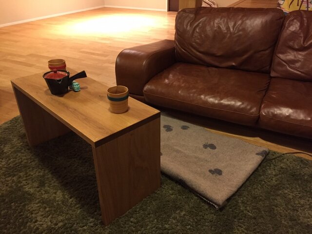 一生もの 楢（オーク）無垢材を使用した ローテーブル / ベンチ（背高