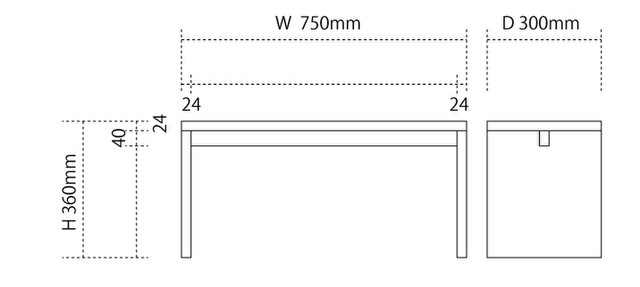 一生もの 楢（オーク）無垢材を使用した ローテーブル / ベンチ（背高