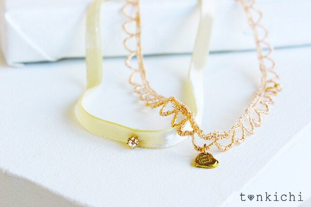 【冬】ベルベット&フリルのチョーカーの画像1枚目