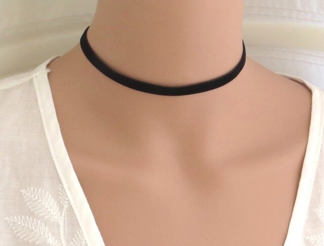 24kgp velvet choker necklace| ベルベットチョーカーネックレスの画像1枚目