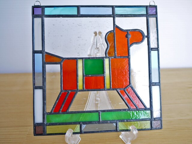 ステンドグラス ミニパネル 馬(d) 15cm | iichi 日々の暮らしを