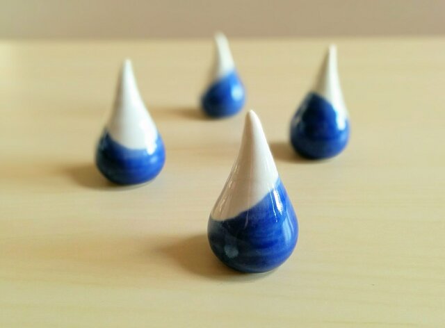 再販・瑠璃釉しずくリングホルダーの画像1枚目