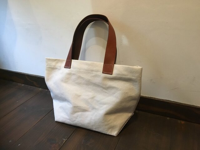 レザー&帆布 トートの画像1枚目