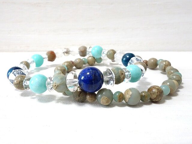 ◆ともみ◆天然石ブレスレット２本セット◆ 再販】幸運を引き寄せ才能を開花させる～天然石ブレス2本セット