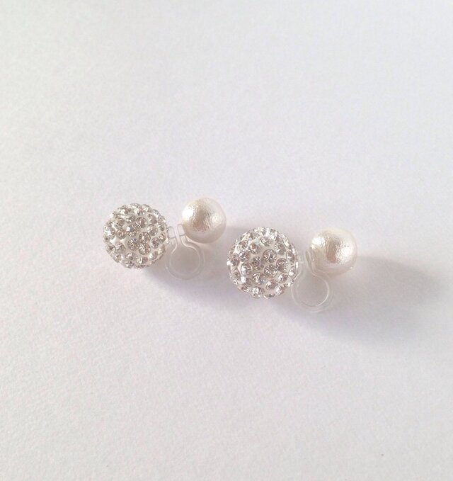 【再販】ラインストーンボール×コットンパール