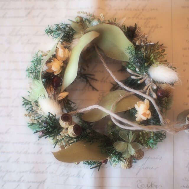 box入り mini flying wreath*christmas woodの画像1枚目