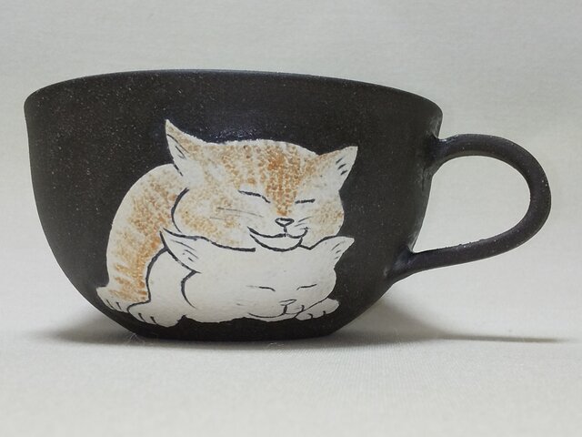 猫+猫のスープカップ | iichi 日々の暮らしを心地よくするハンドメイド