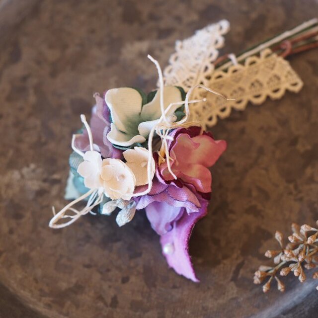布染花*コサージュ*otona-cの画像1枚目