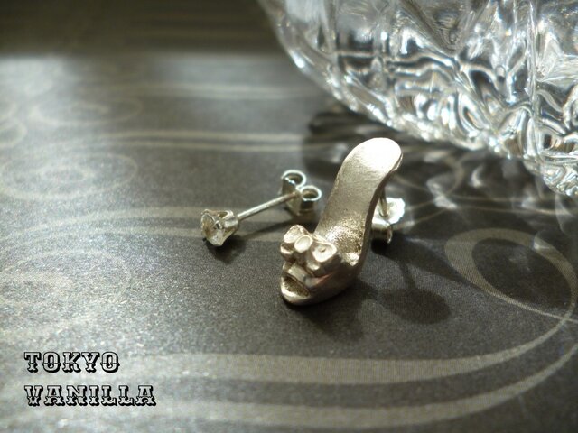 シンデレラの靴 - silverピアス&トパーズ2点set(両耳用) - Aの画像1枚目