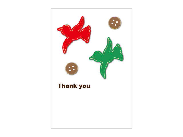 鳥のアップリケの39cardの画像1枚目