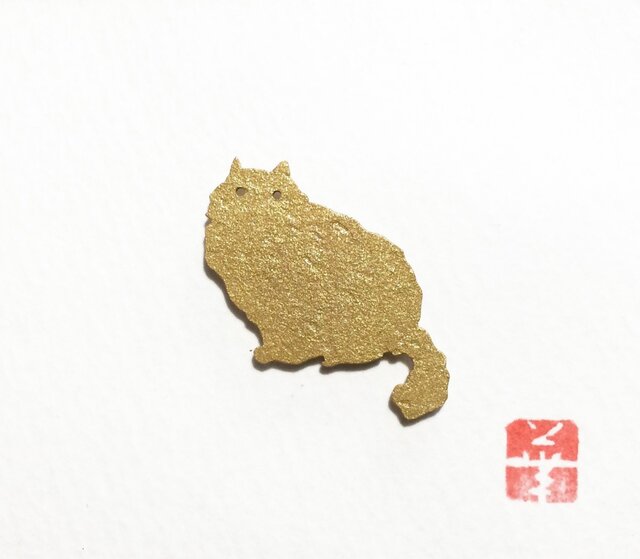 【受注販売】ピンバッジ ネコ2の画像1枚目