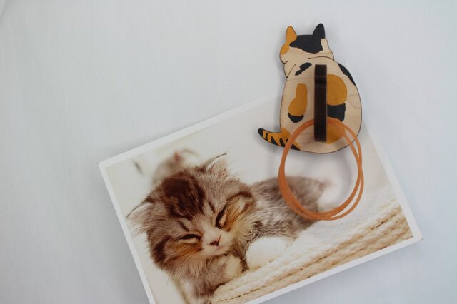 一点物✨ぐで猫三毛猫モーニングプレートマグネット✨ 一点物✨ぐで猫