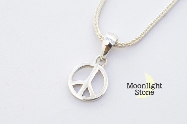 羽根と平和のシンボルのネックレス 平和の象徴！Peaceシルバーネックレス 【Silver925】 | iichi