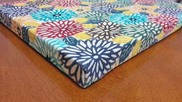 ビンテージファブリックパネル 北欧ヴィンテージファブリック 爽やかな花柄のファブリックパネル 30