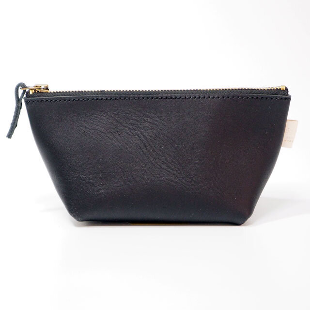 化粧ポーチ【ブラック】 使いやすい かわいい 革 小物入れ ペンケース