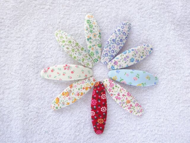 大きめサイズの花柄パッチンピン | iichi 日々の暮らしを心地よくする