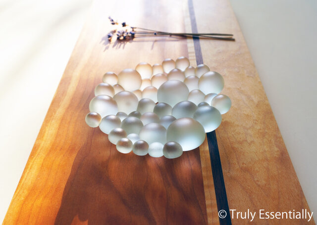 艶消しガラスのトレイ -「 まるいガラス 」○11cm | iichi 日々の