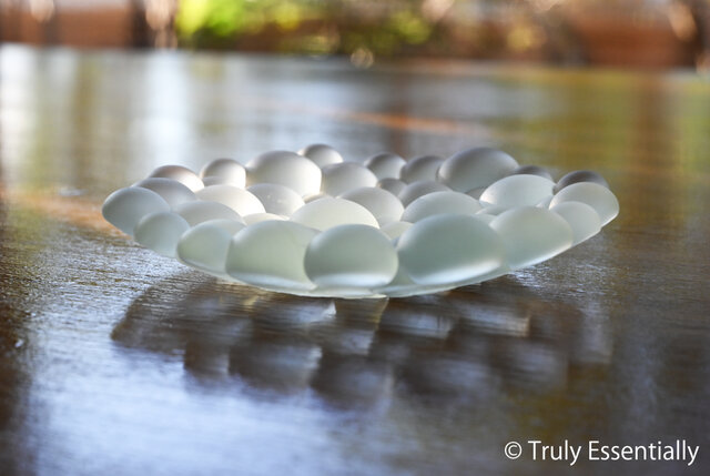 艶消しガラスのトレイ -「 まるいガラス 」○11cm | iichi 日々の