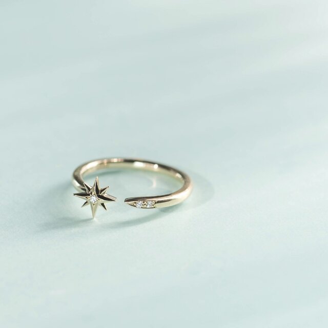 Sirius -Ring-◇K14YG×Diamond 0.017ctの画像1枚目