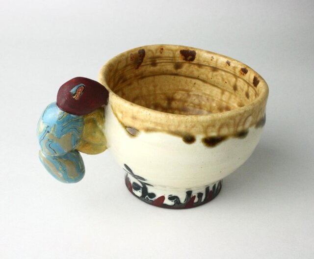 虫っ子のマグカップ/子供マグカップ /陶器 /陶芸家 /キッズマグ/cute ceramicの画像1枚目