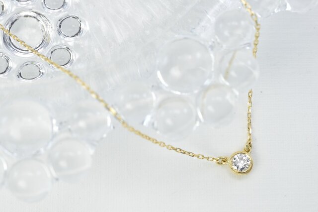 K18YG ダイアモンド0.08ct ネックレス(G-N007)の画像1枚目