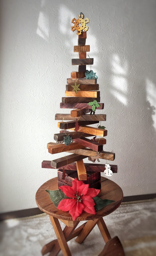 【monokli.woody】"warm christmas" ウッドクリスマスツリーの画像1枚目