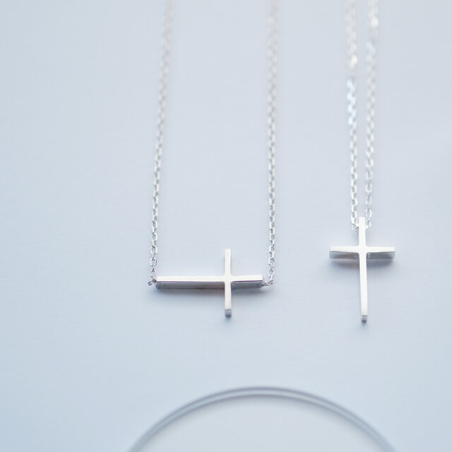 クラシック 十字架 クロス ネックレス シルバー925