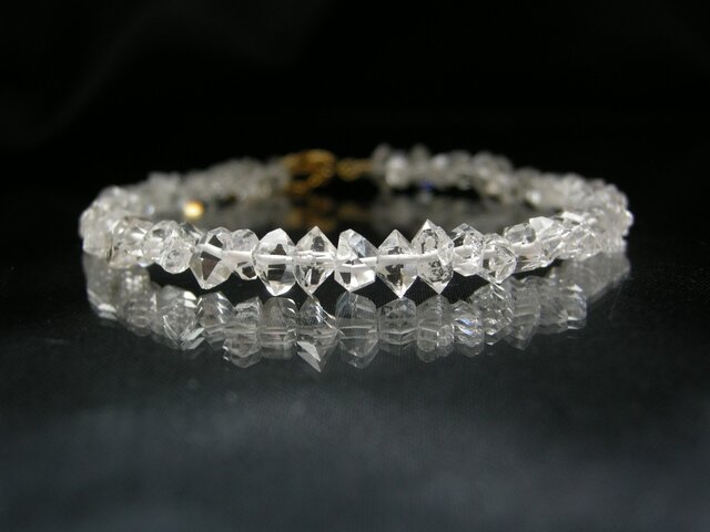 14kgf ニューヨーク産 ハーキマーダイヤモンド ブレスレット 天然石