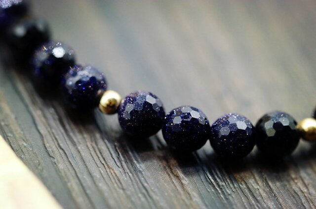 夜空の星】 ブルーゴールドストーン ブレスレット | iichi 日々の